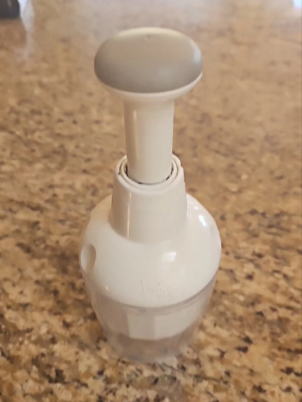 Pampered Chef manual Hand Food Chopper &  Measuring Cup